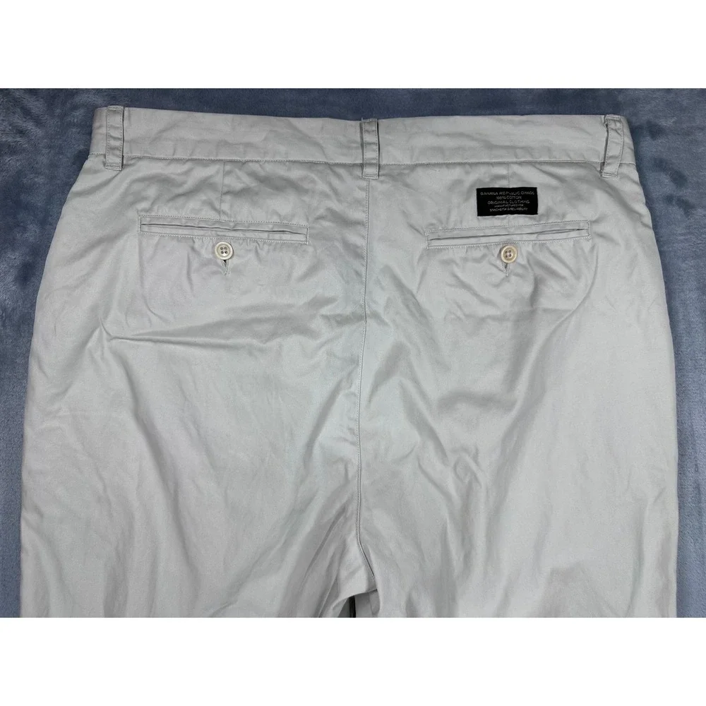 Banana Republic Hacking Chinos Mens 36R Light Khaki Beige 100% Cotton Pants